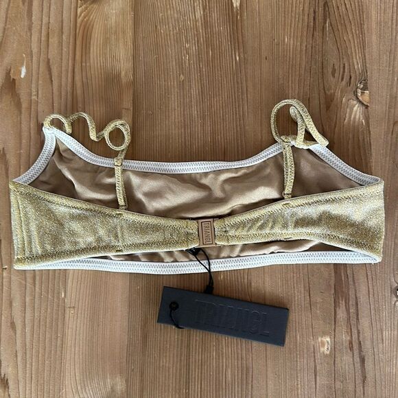 TRIANGL TOP ONLY MICA GOLD NEW WITH TAGS - Picture 5 of 7